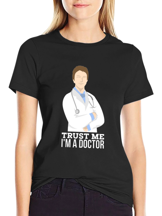 Trust Me Im A Doctor Black T-Shirt