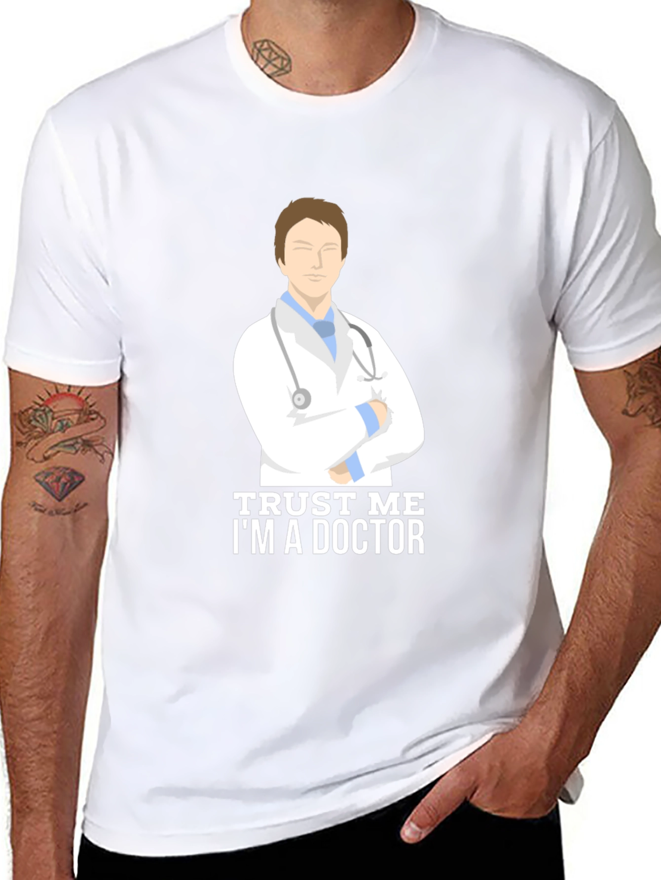Trust Me Im A Doctor Black T-Shirt