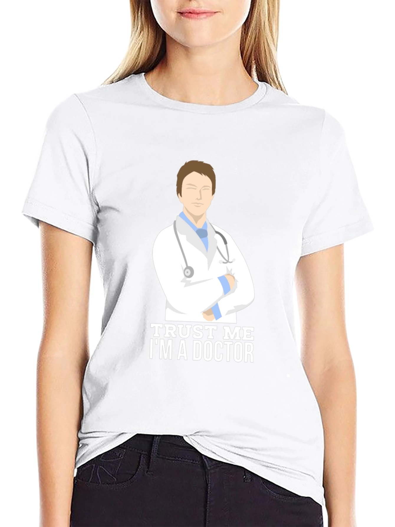 Trust Me Im A Doctor Black T-Shirt