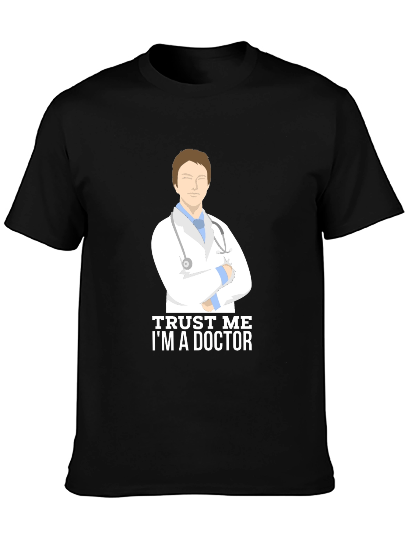 Trust Me Im A Doctor Black T-Shirt