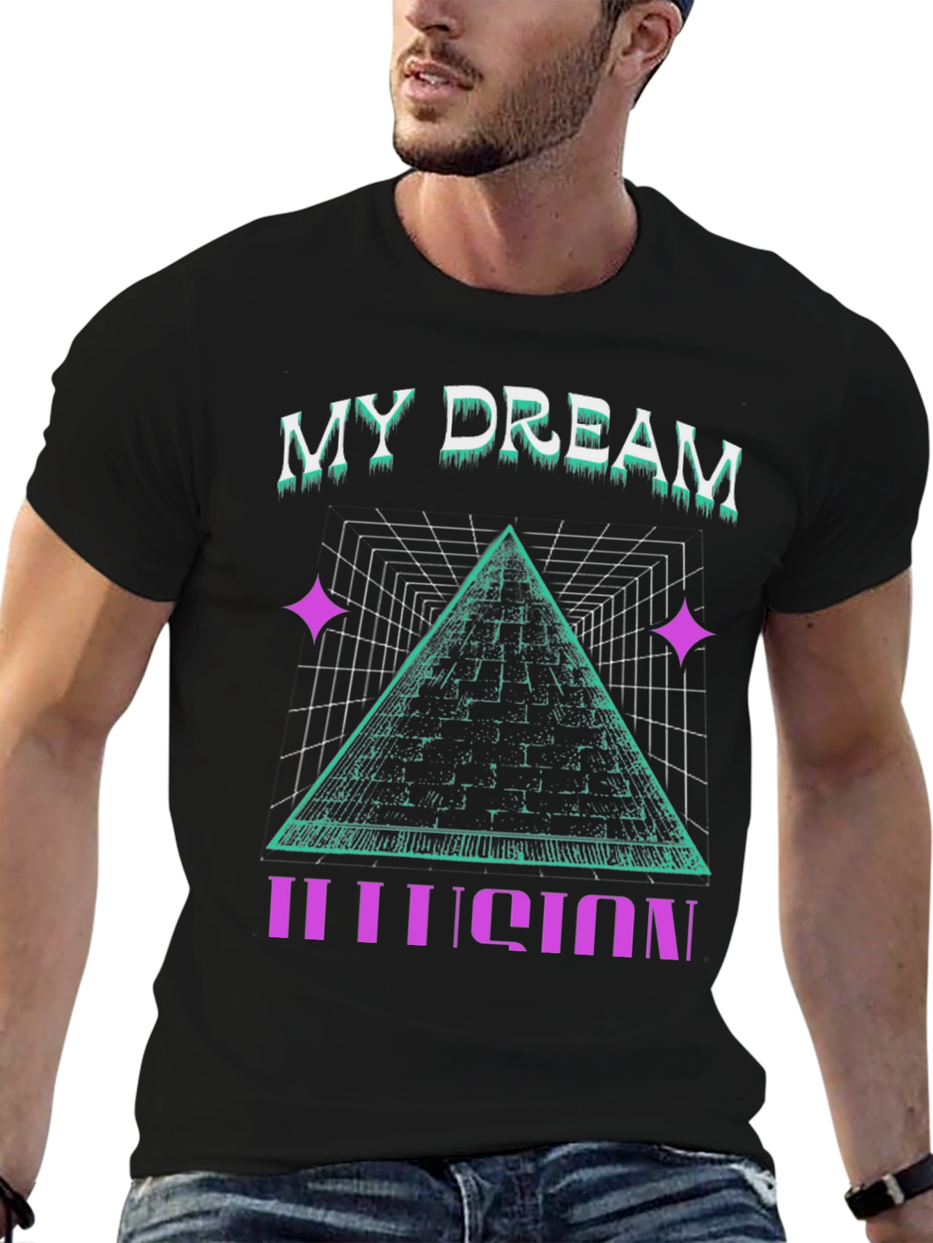 My Dream Illusion Graphic Tee - Mens Black T-Shirt