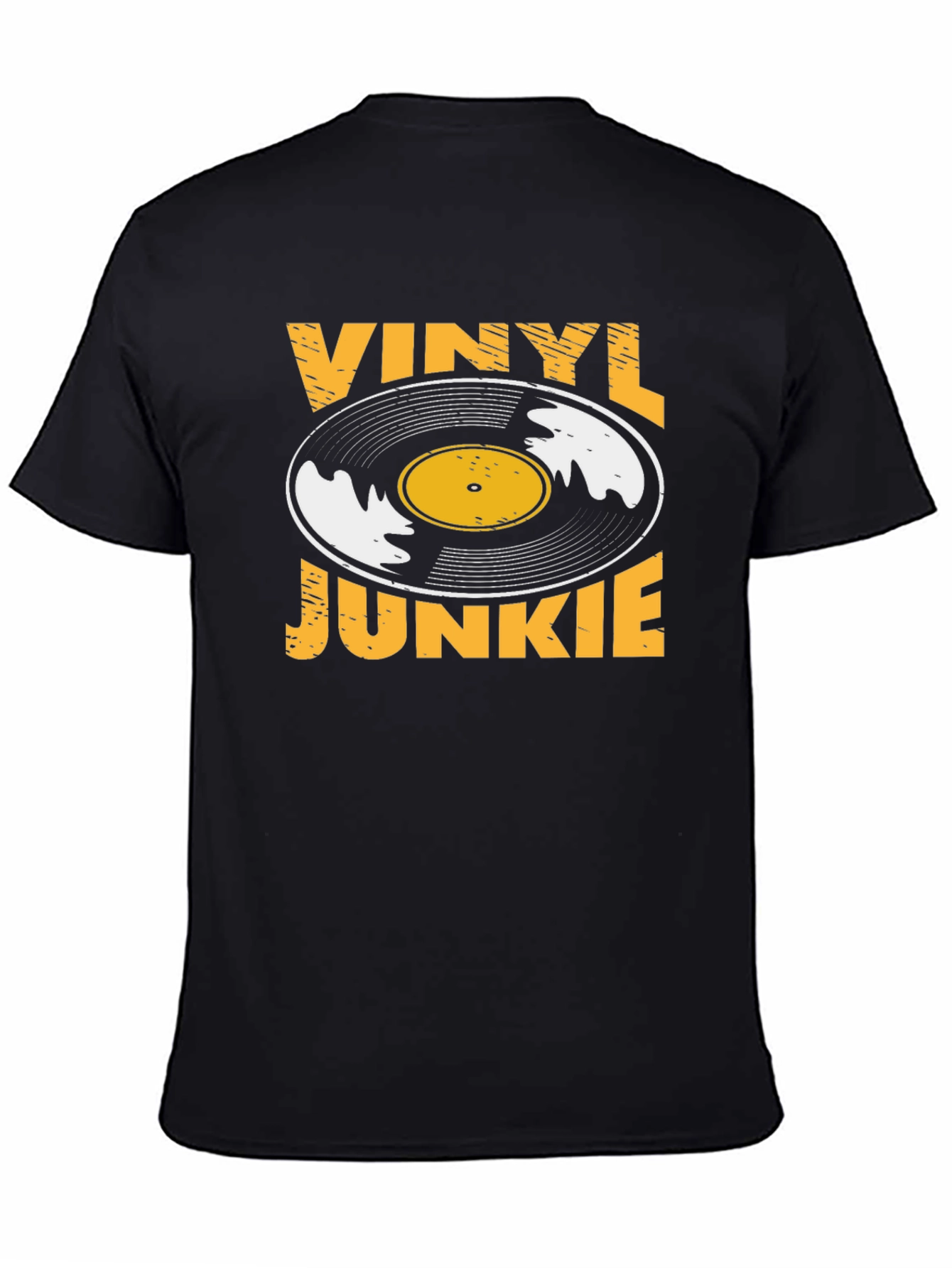 Vinyl Junkie Black Graphic Tee