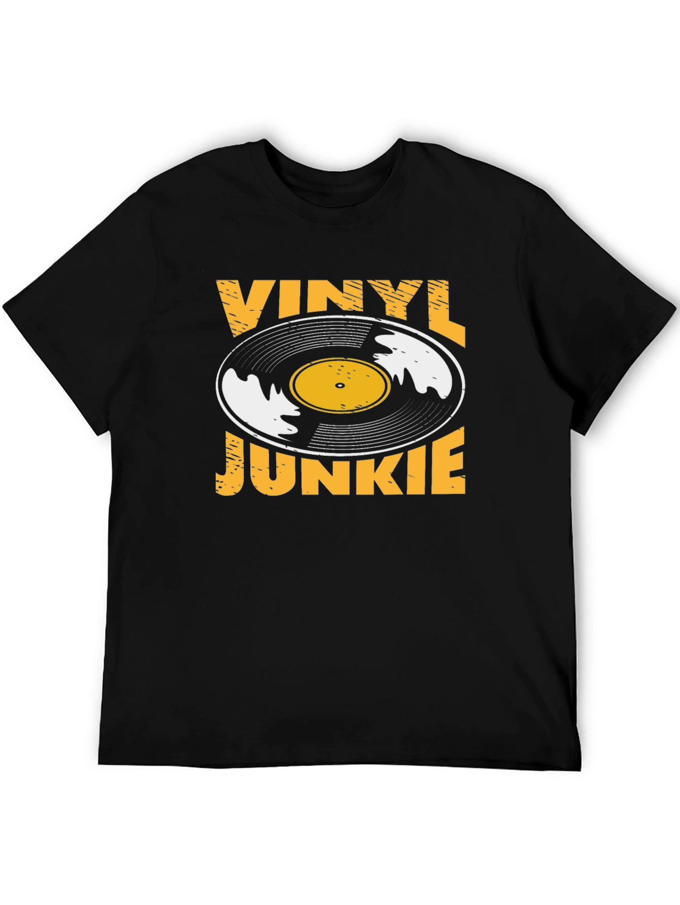 Vinyl Junkie Black Graphic Tee