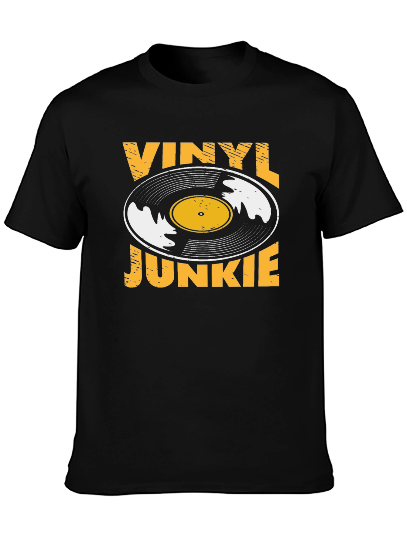 Vinyl Junkie Black Graphic Tee