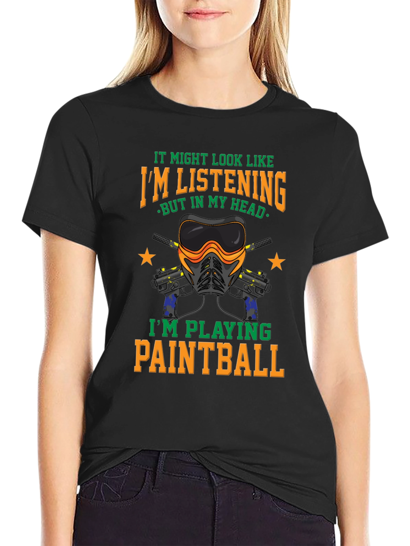 Paintball Player Graphic Tee - Im Playing Paintball