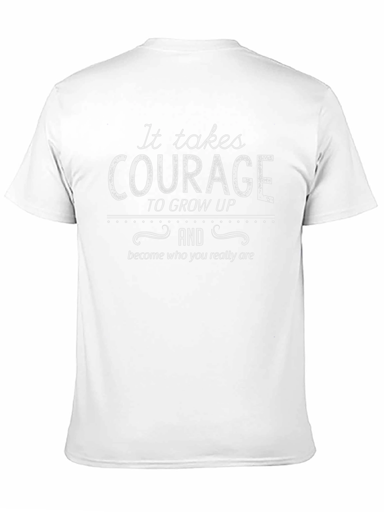 Courage to Grow Up T-Shirt - Inspirational Black Tee