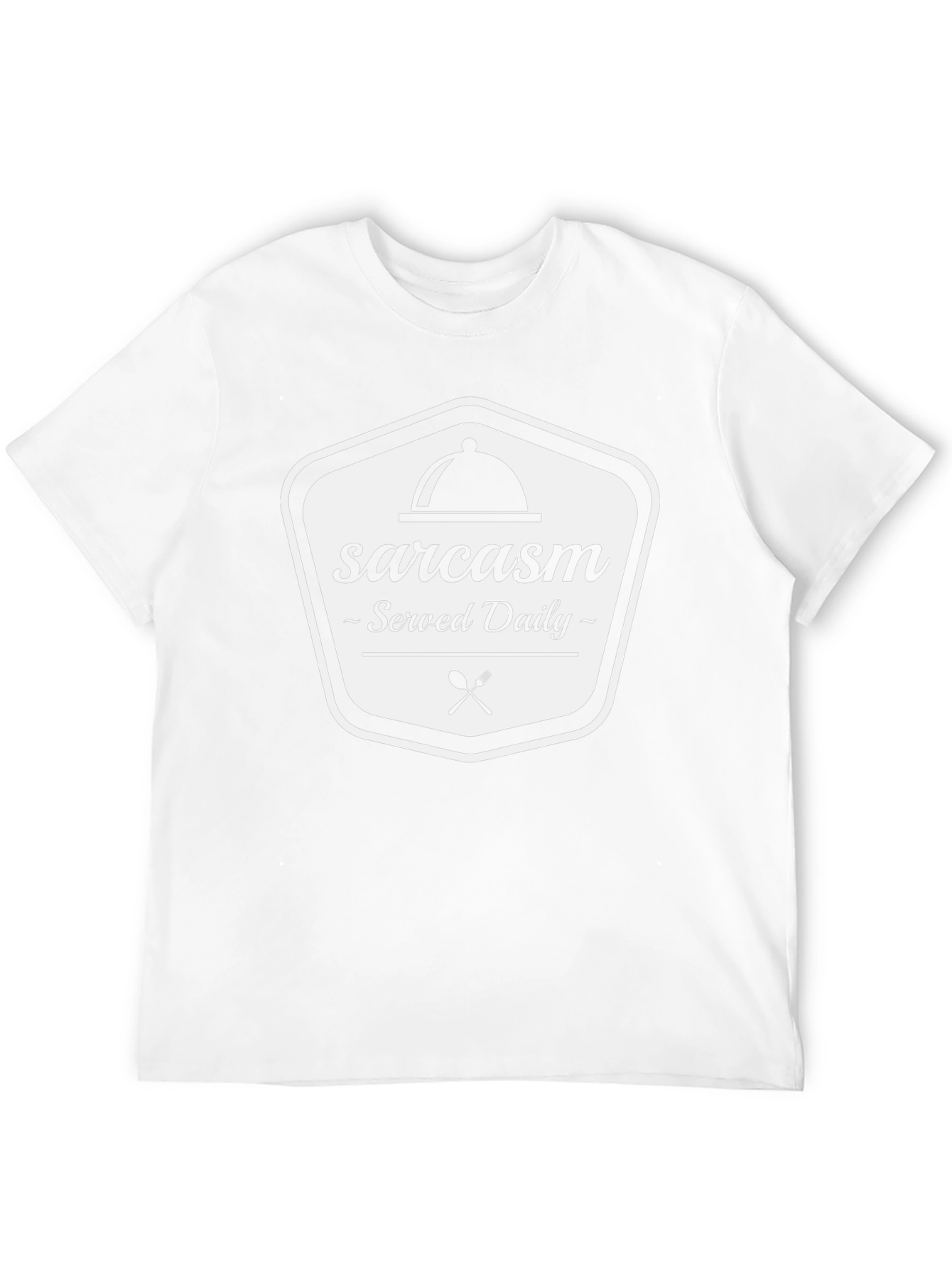 Sarcasm Served Daily Black Graphic Tee Shirt