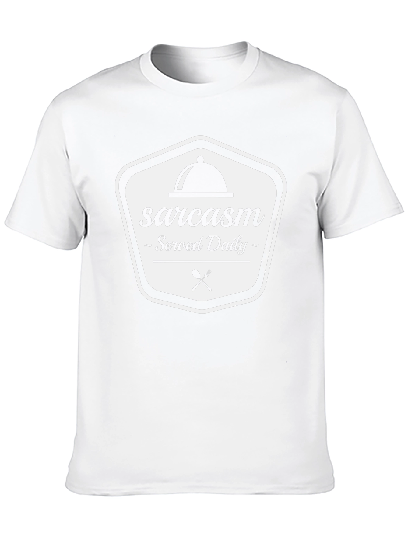 Sarcasm Served Daily Black Graphic Tee Shirt