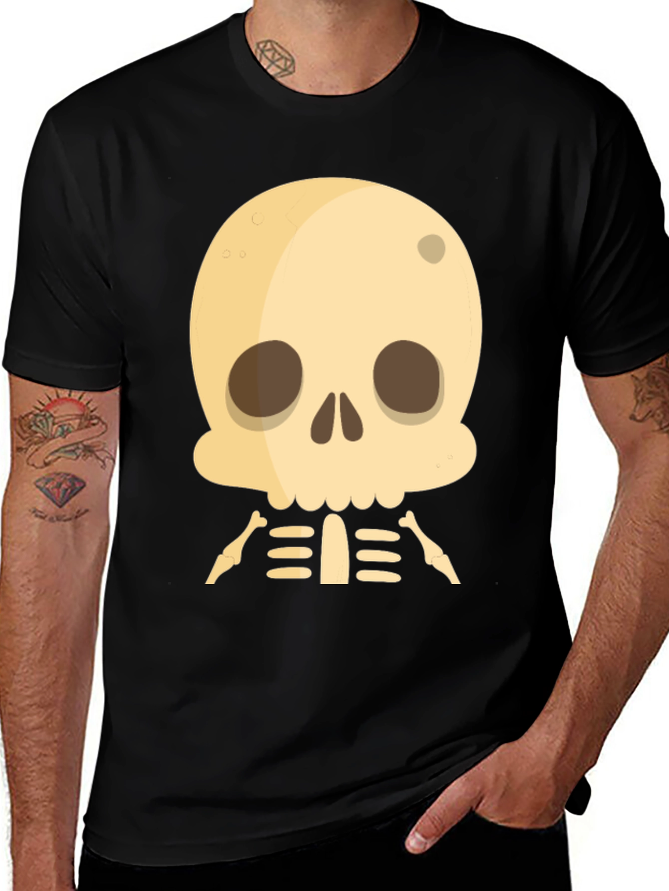 Cartoon Skull Graphic Tee - Halloween Ready!