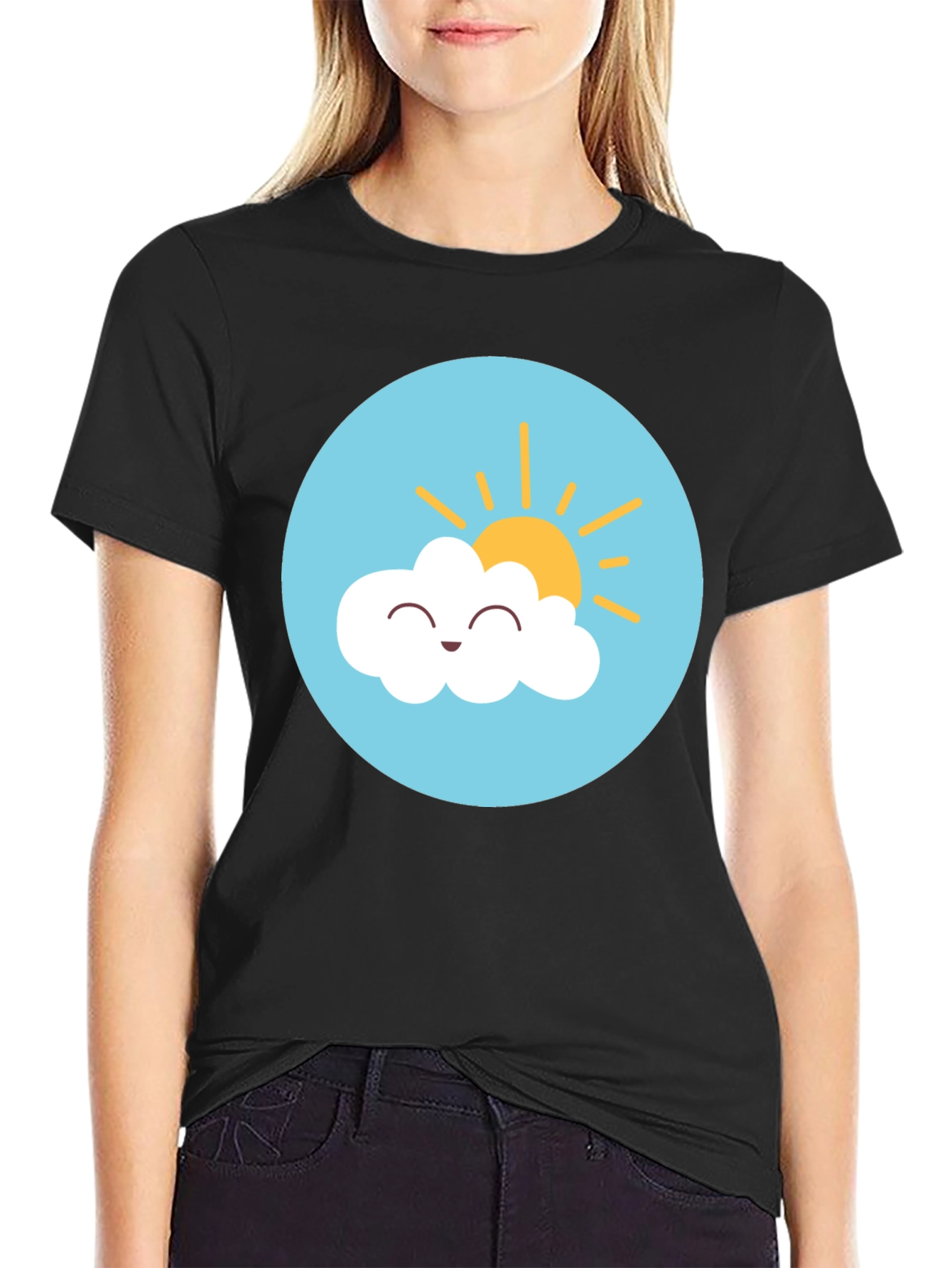 Sunny Cloud Graphic Tee - Happy Weather T-Shirt