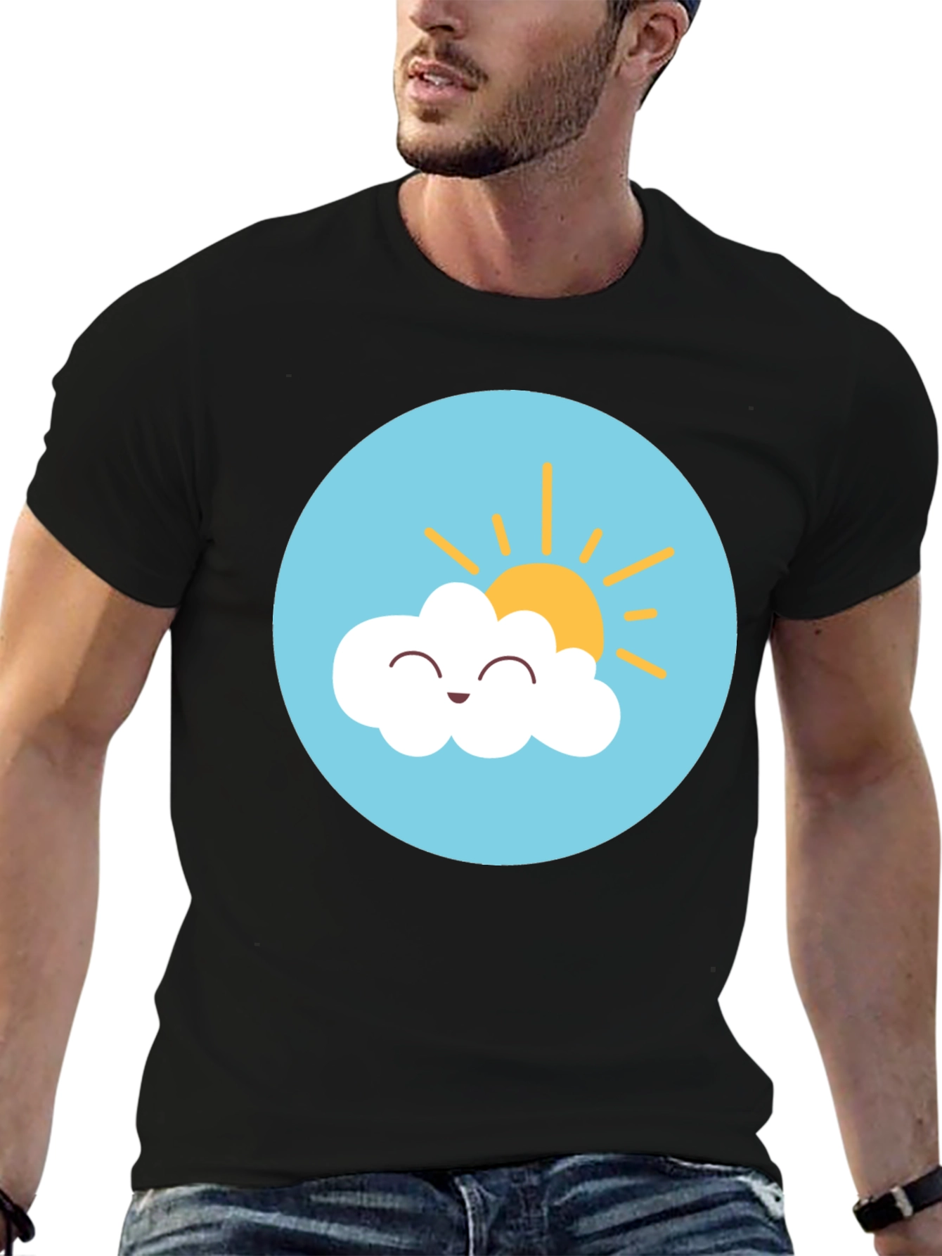 Sunny Cloud Graphic Tee - Happy Weather T-Shirt