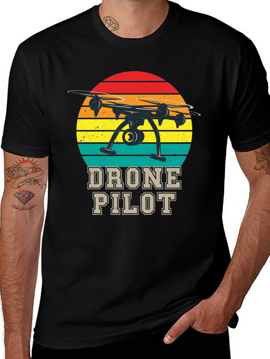 Drone Pilot Retro T-Shirt - Aviation Enthusiast Tee