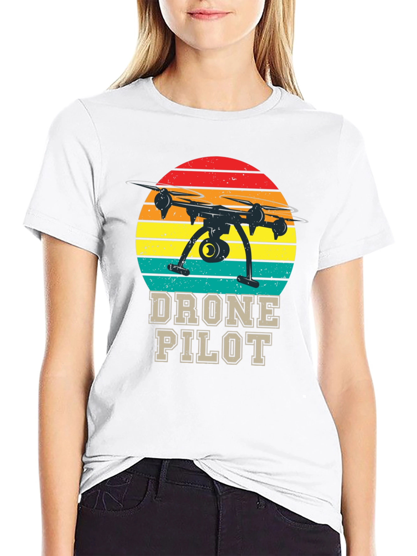 Drone Pilot Retro T-Shirt - Aviation Enthusiast Tee