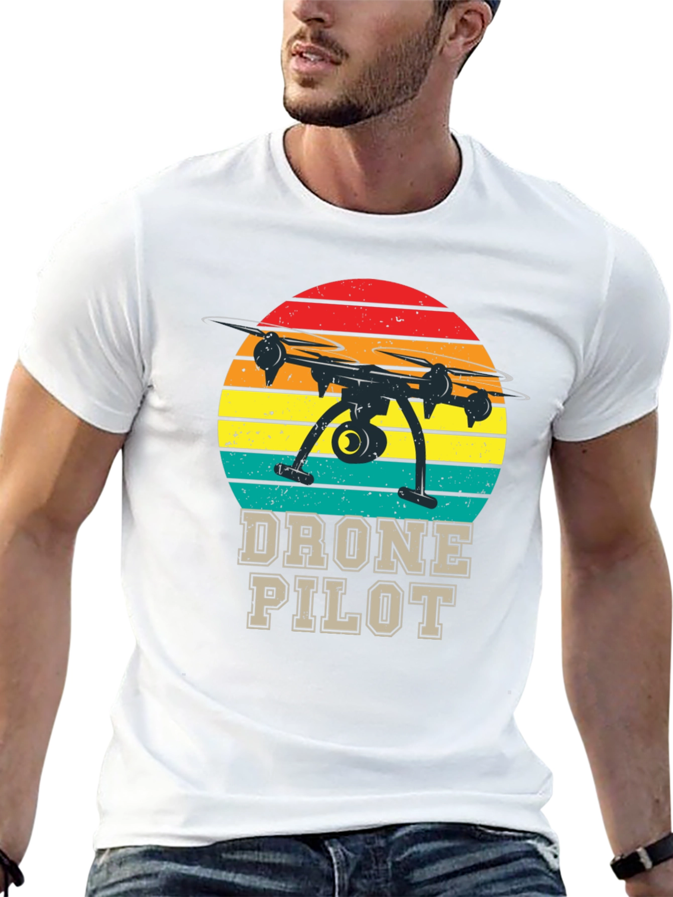 Drone Pilot Retro T-Shirt - Aviation Enthusiast Tee