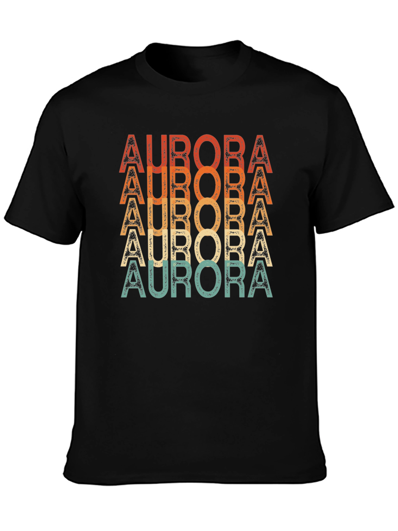 Aurora Retro Striped T-Shirt - Black