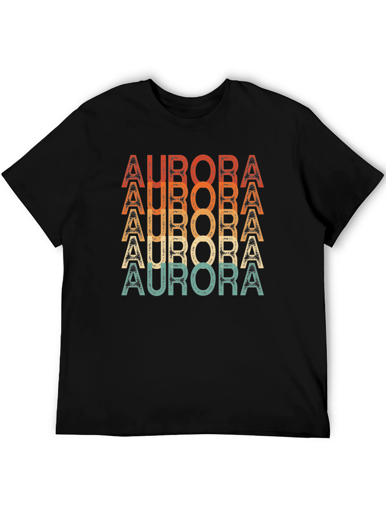 Aurora Retro Striped T-Shirt - Black