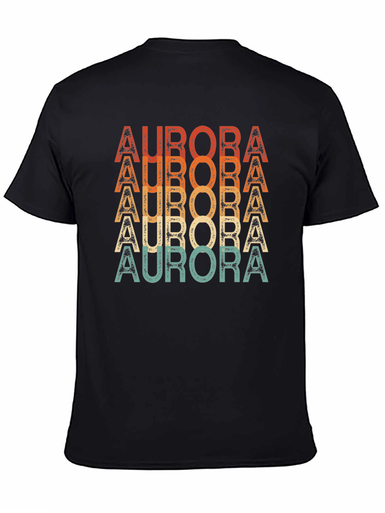 Aurora Retro Striped T-Shirt - Black