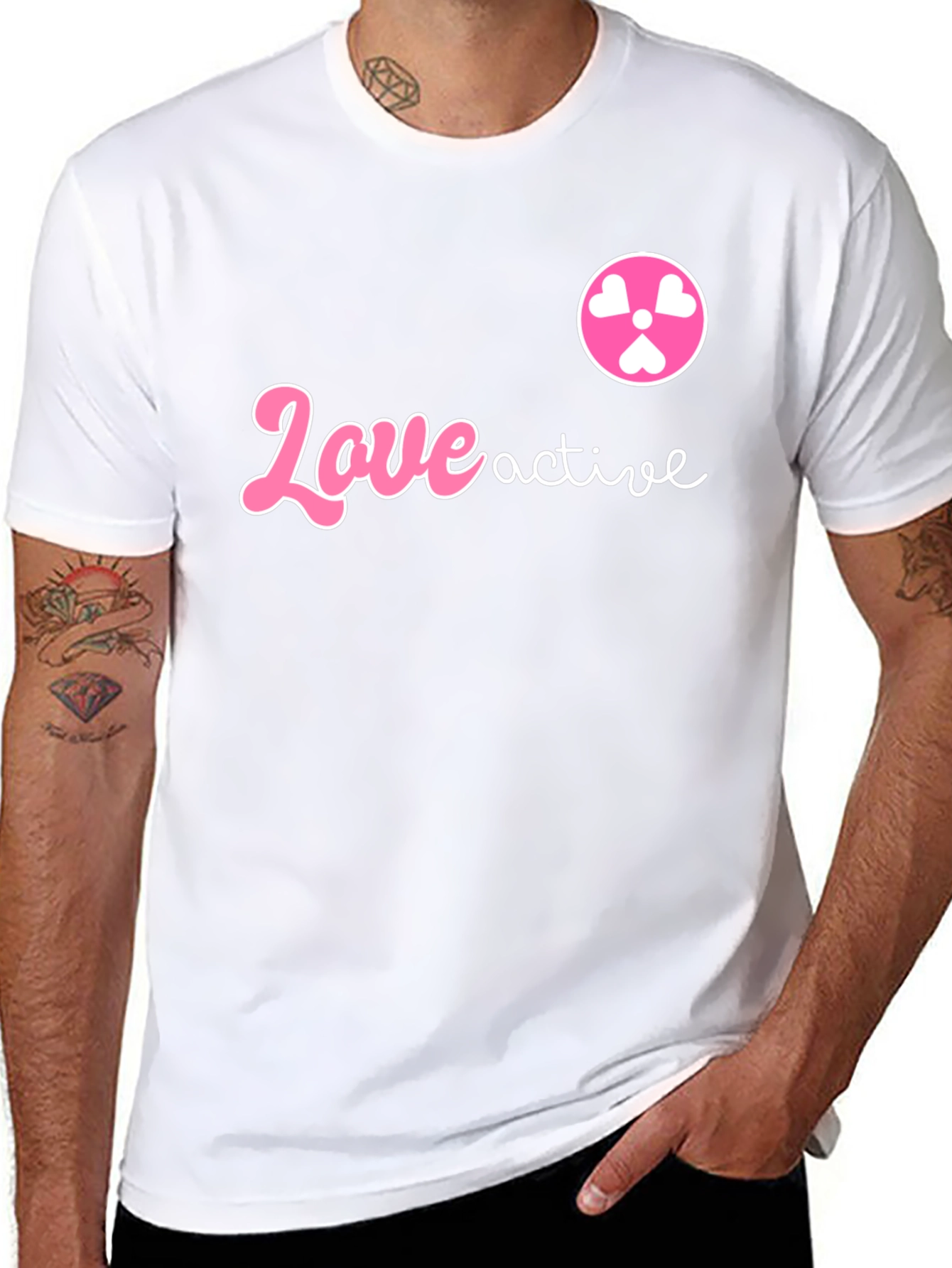 Love Active Graphic T-Shirt - Stylish Black Tee