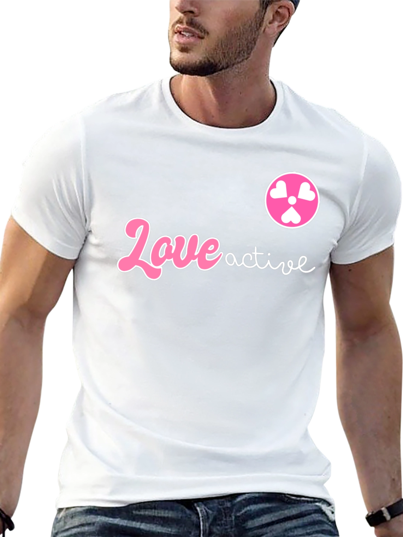 Love Active Graphic T-Shirt - Stylish Black Tee