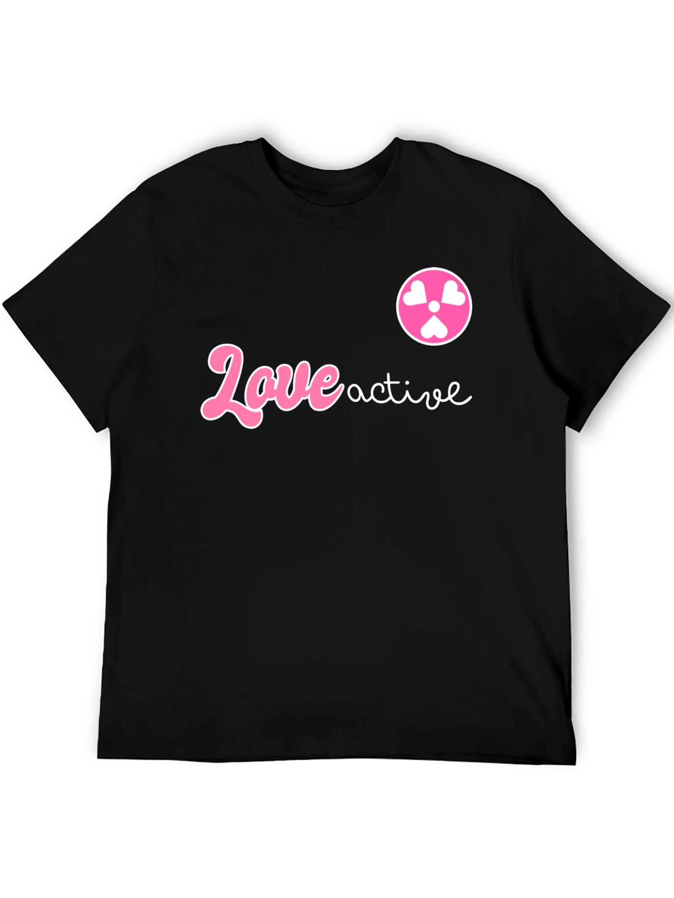 Love Active Graphic T-Shirt - Stylish Black Tee