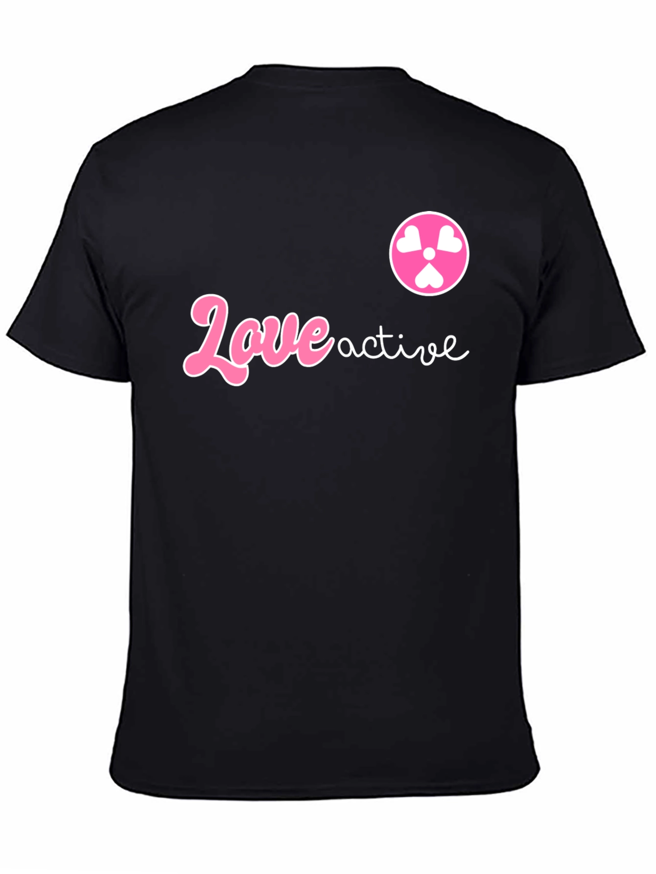 Love Active Graphic T-Shirt - Stylish Black Tee