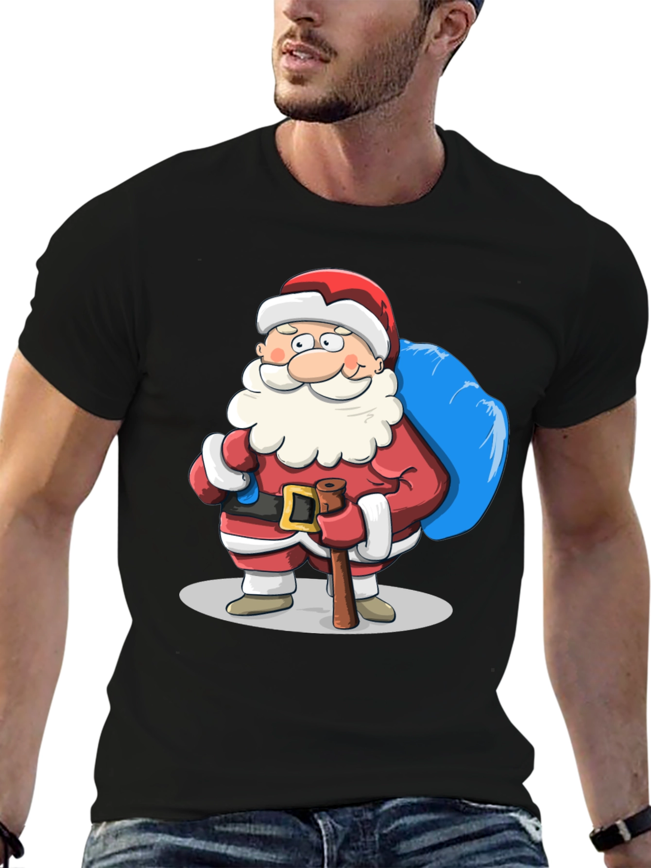 Santa Claus T-Shirt - Festive Holiday Apparel