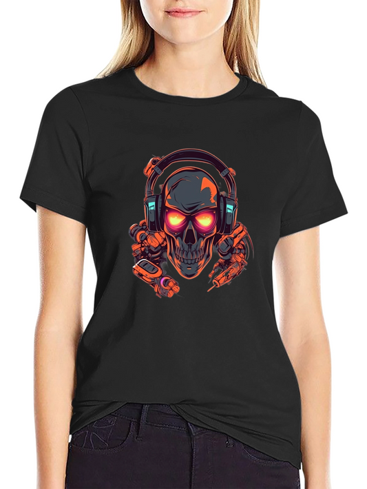 Skull Headphone Graphic T-Shirt