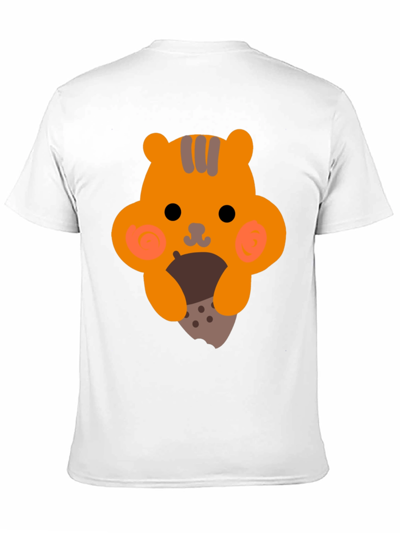 Cute Cartoon Squirrel Eating Nut Graphic T-Shirt