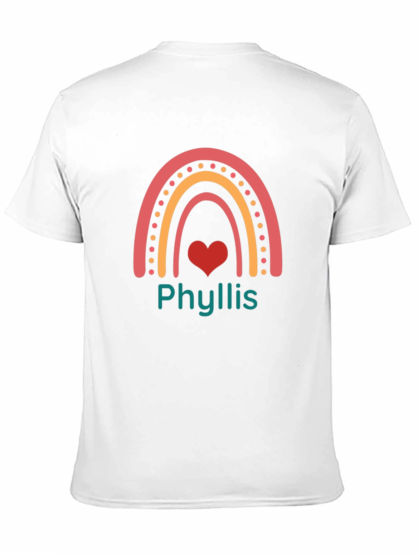 Phyllis Rainbow Heart Graphic Tee - Black