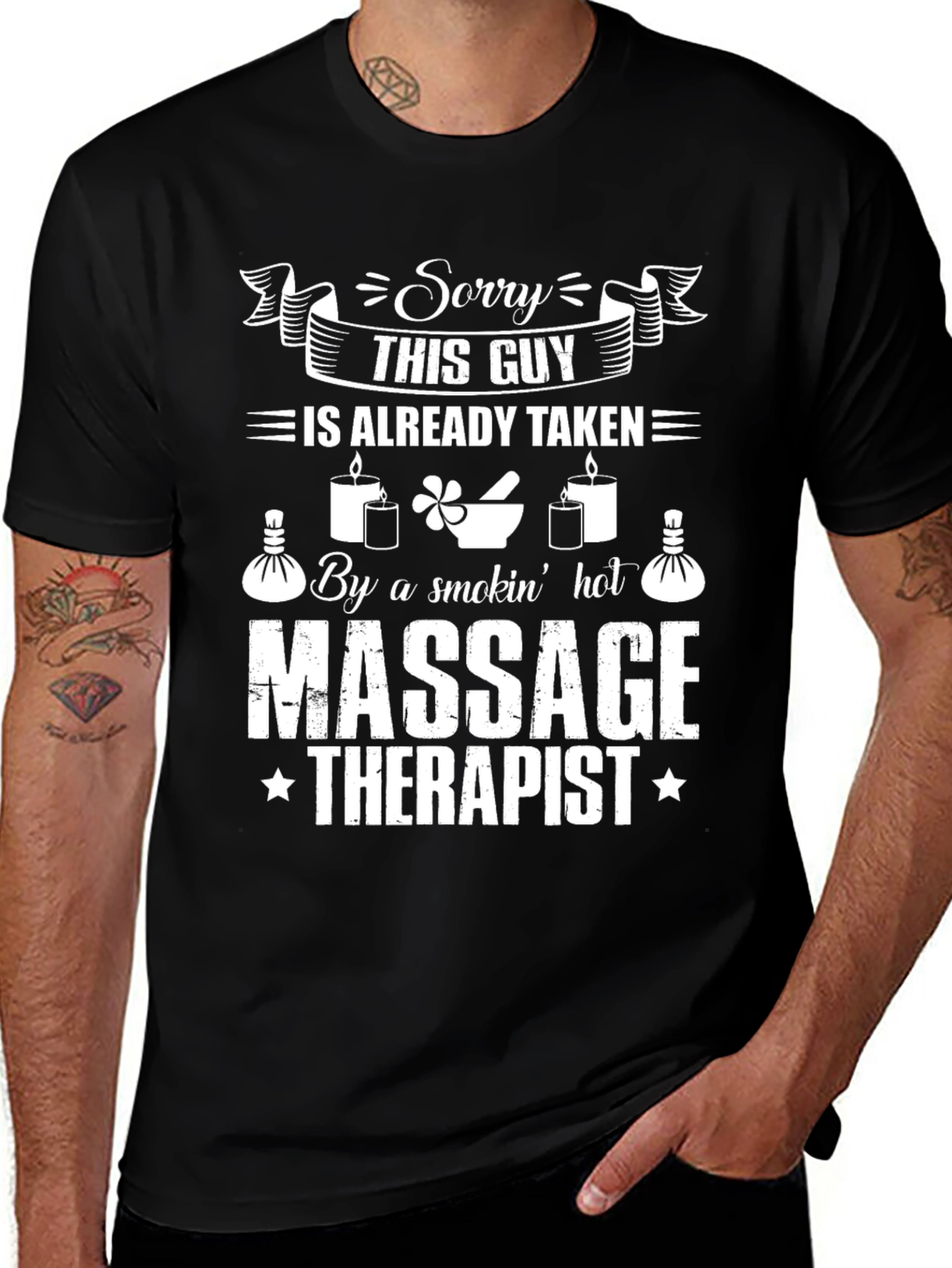 Sorry This Guy is Taken Massage Therapist T-Shirt