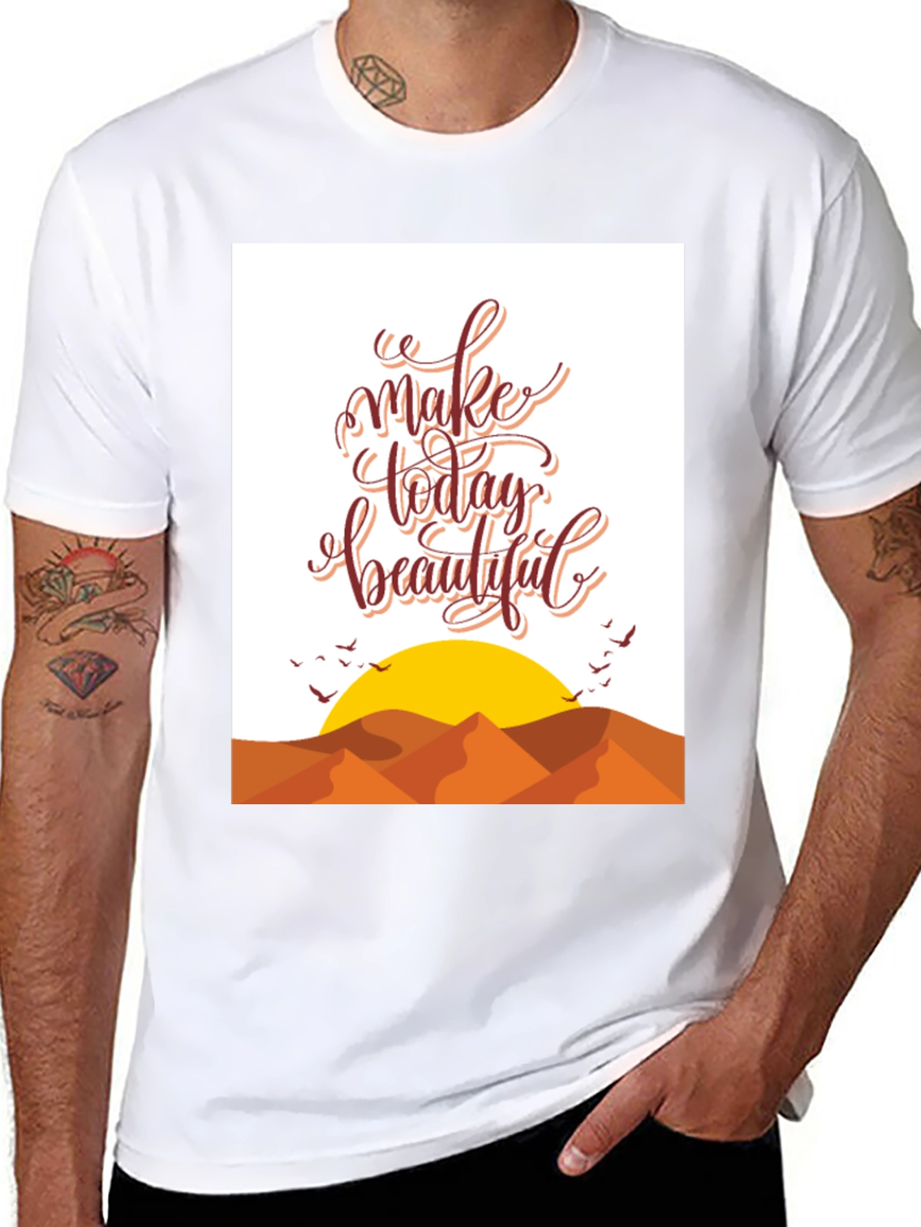 Inspirational Graphic T-Shirt - Make Today Beautiful