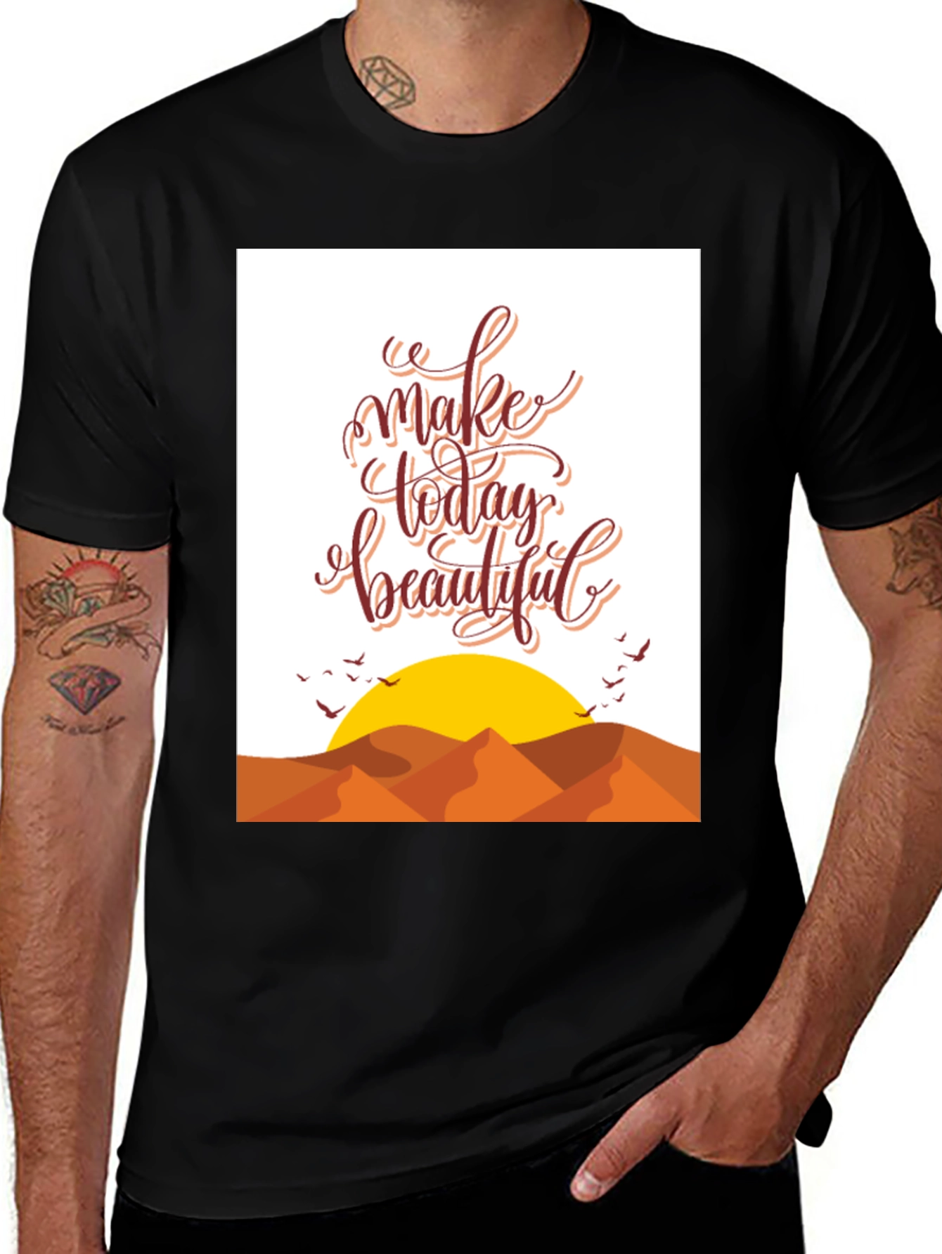 Inspirational Graphic T-Shirt - Make Today Beautiful