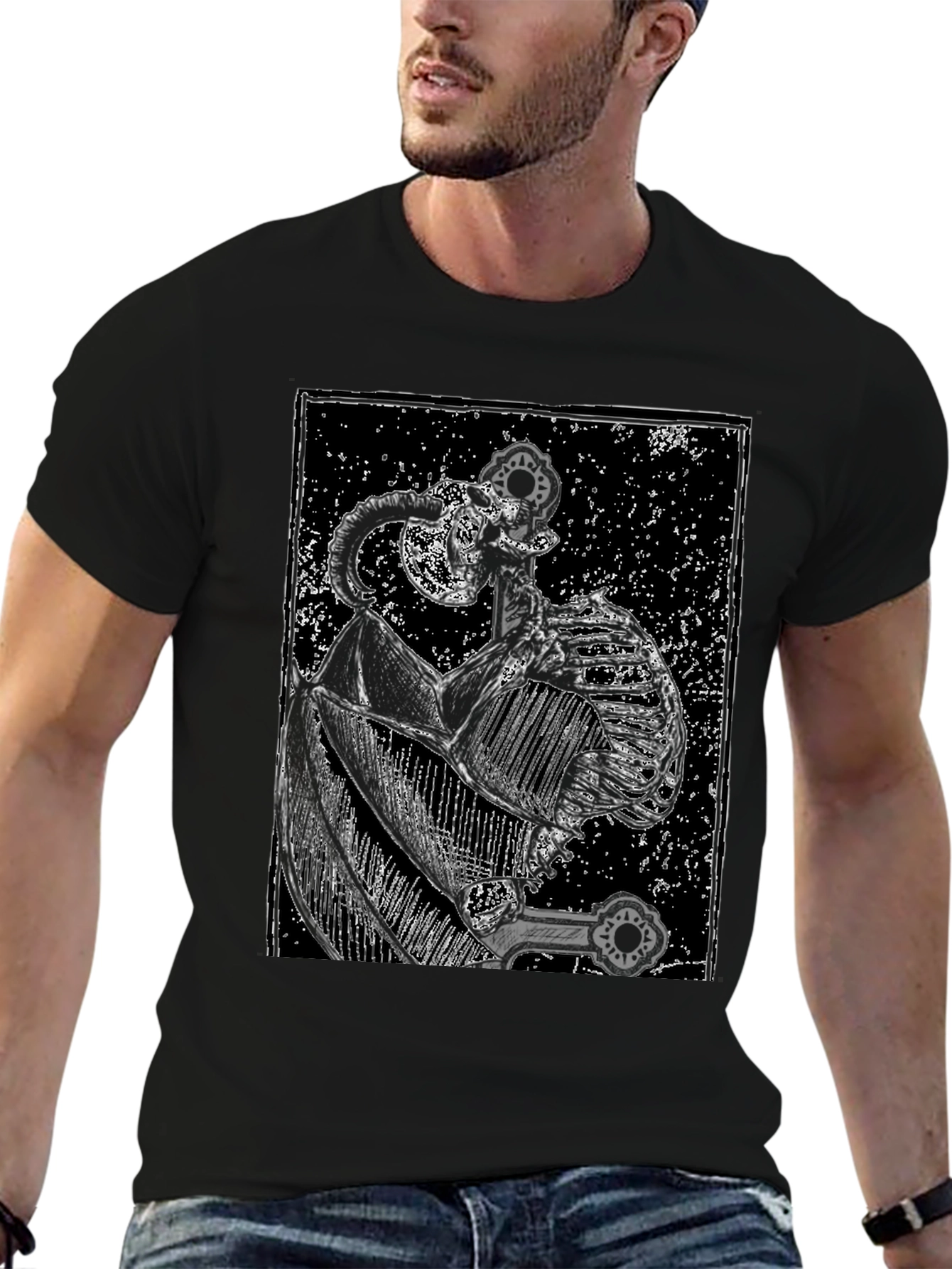 Dark Knight Sword T-Shirt - Gothic Style