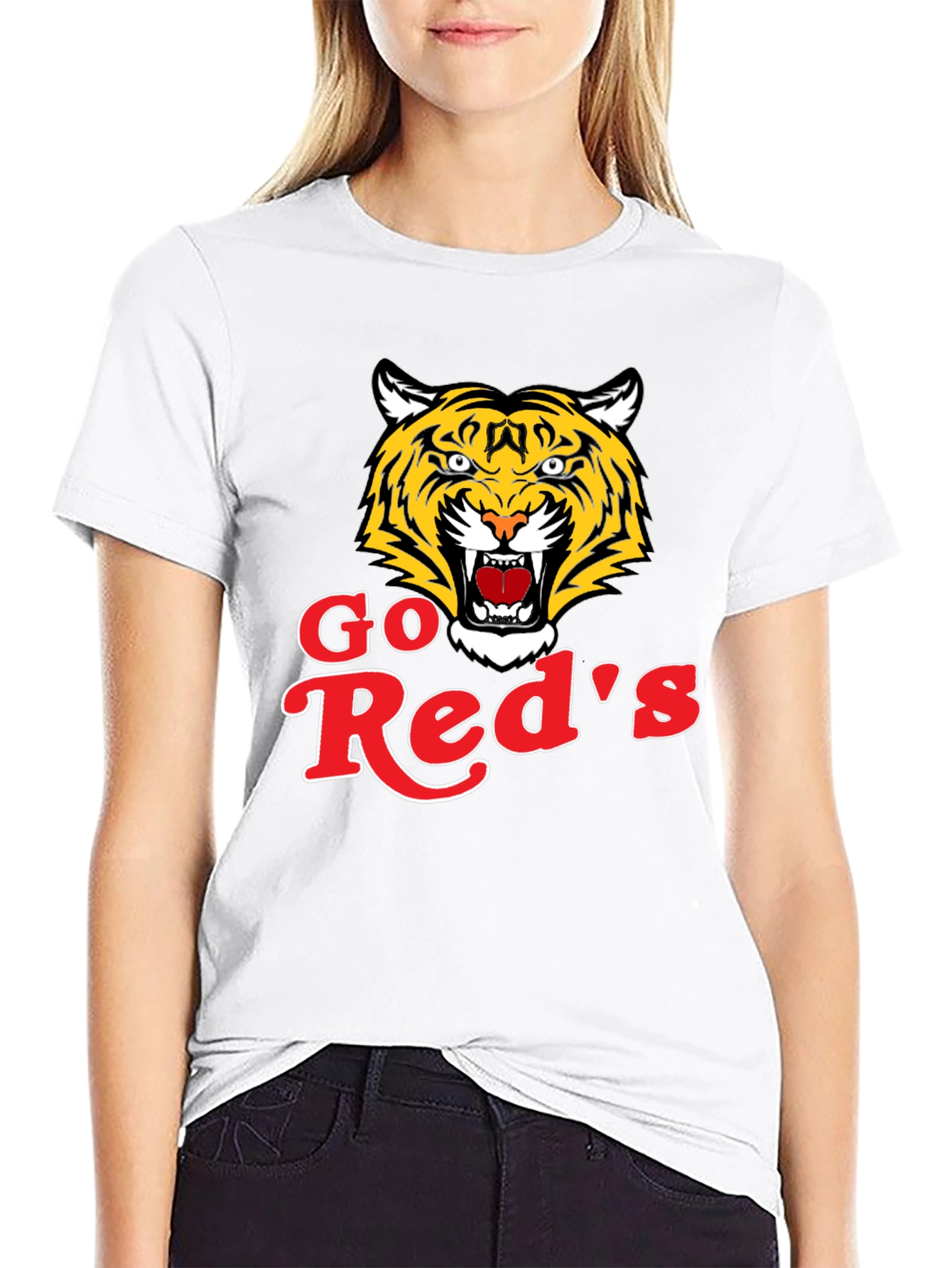 Go Reds Tiger Graphic Tee - Black