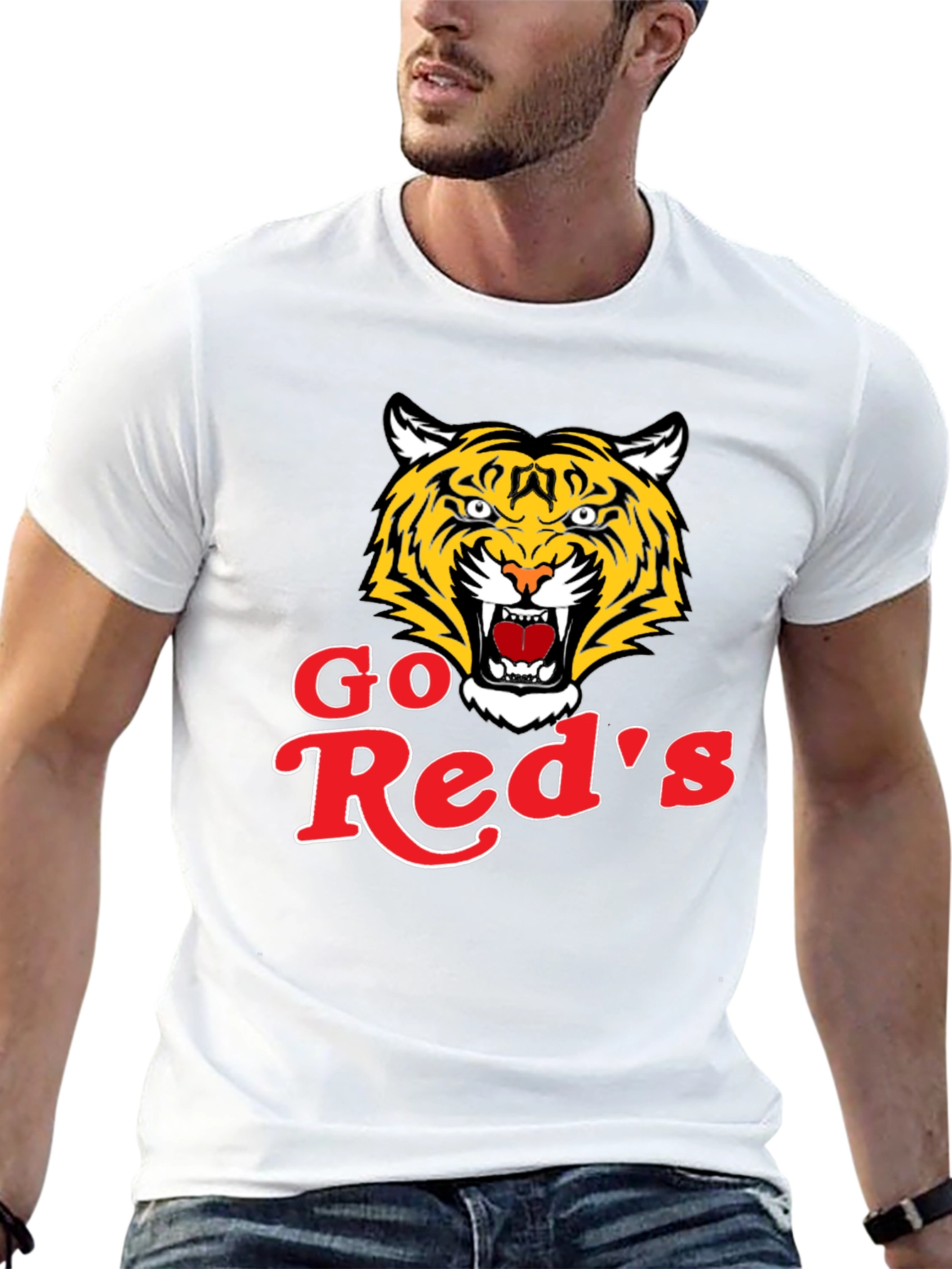 Go Reds Tiger Graphic Tee - Black