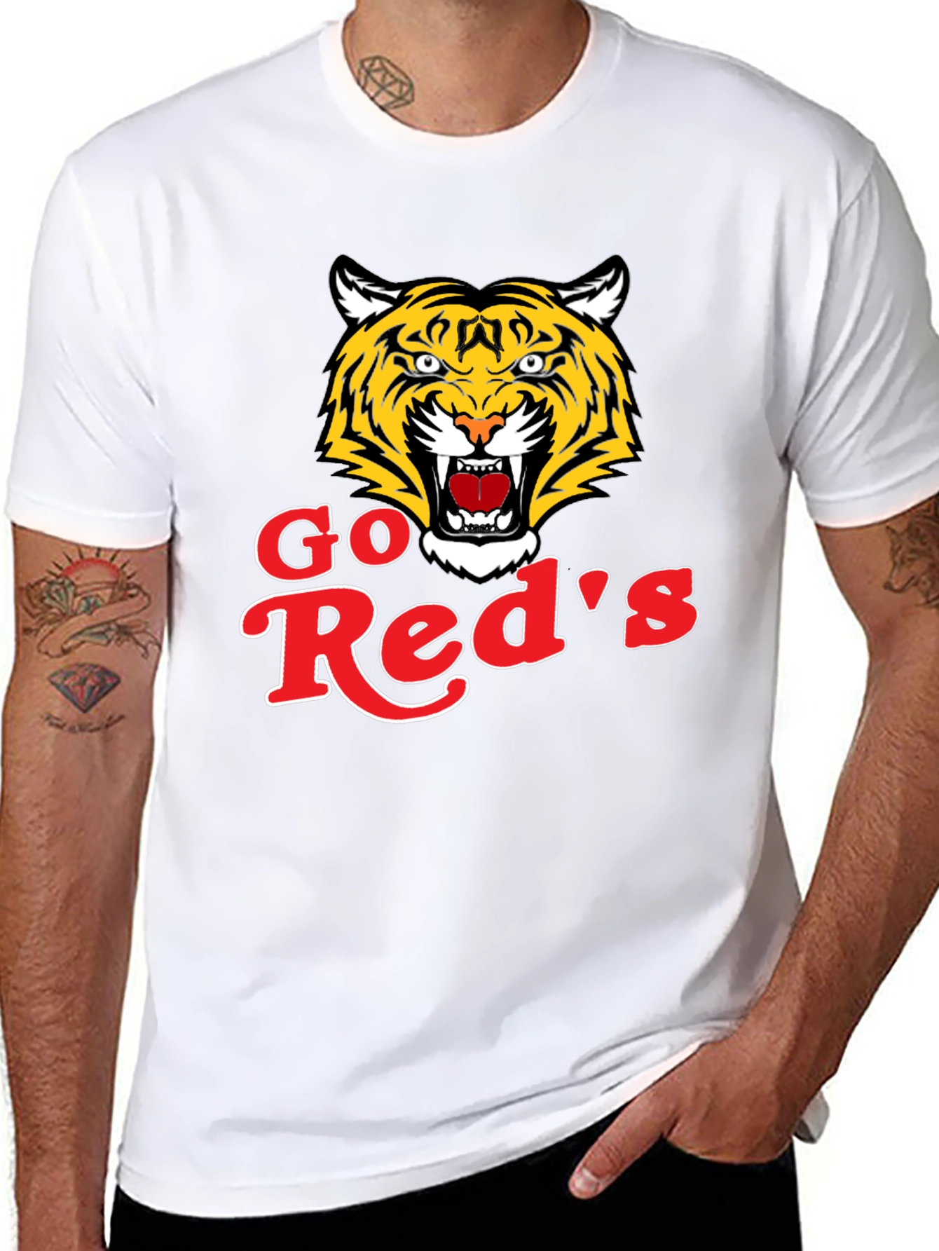Go Reds Tiger Graphic Tee - Black