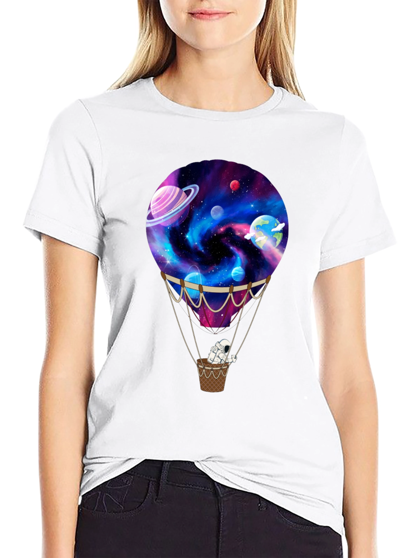 Space Hot Air Balloon T-Shirt