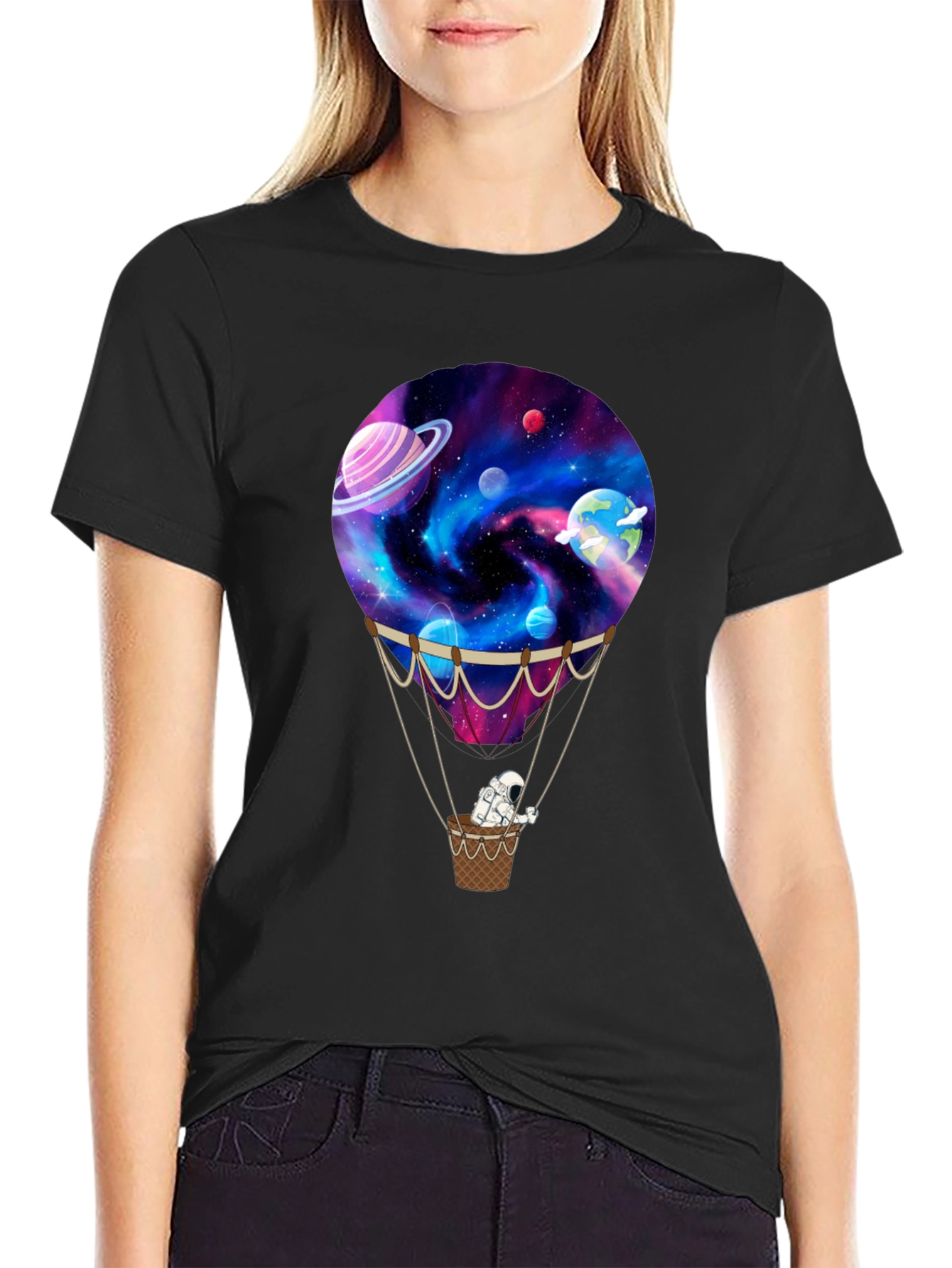 Space Hot Air Balloon T-Shirt