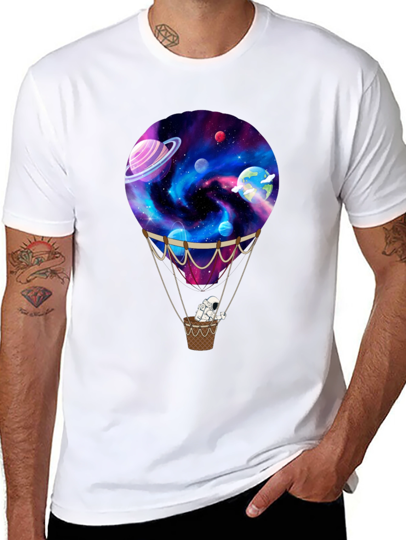 Space Hot Air Balloon T-Shirt
