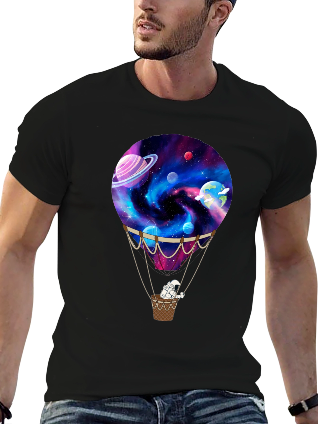 Space Hot Air Balloon T-Shirt