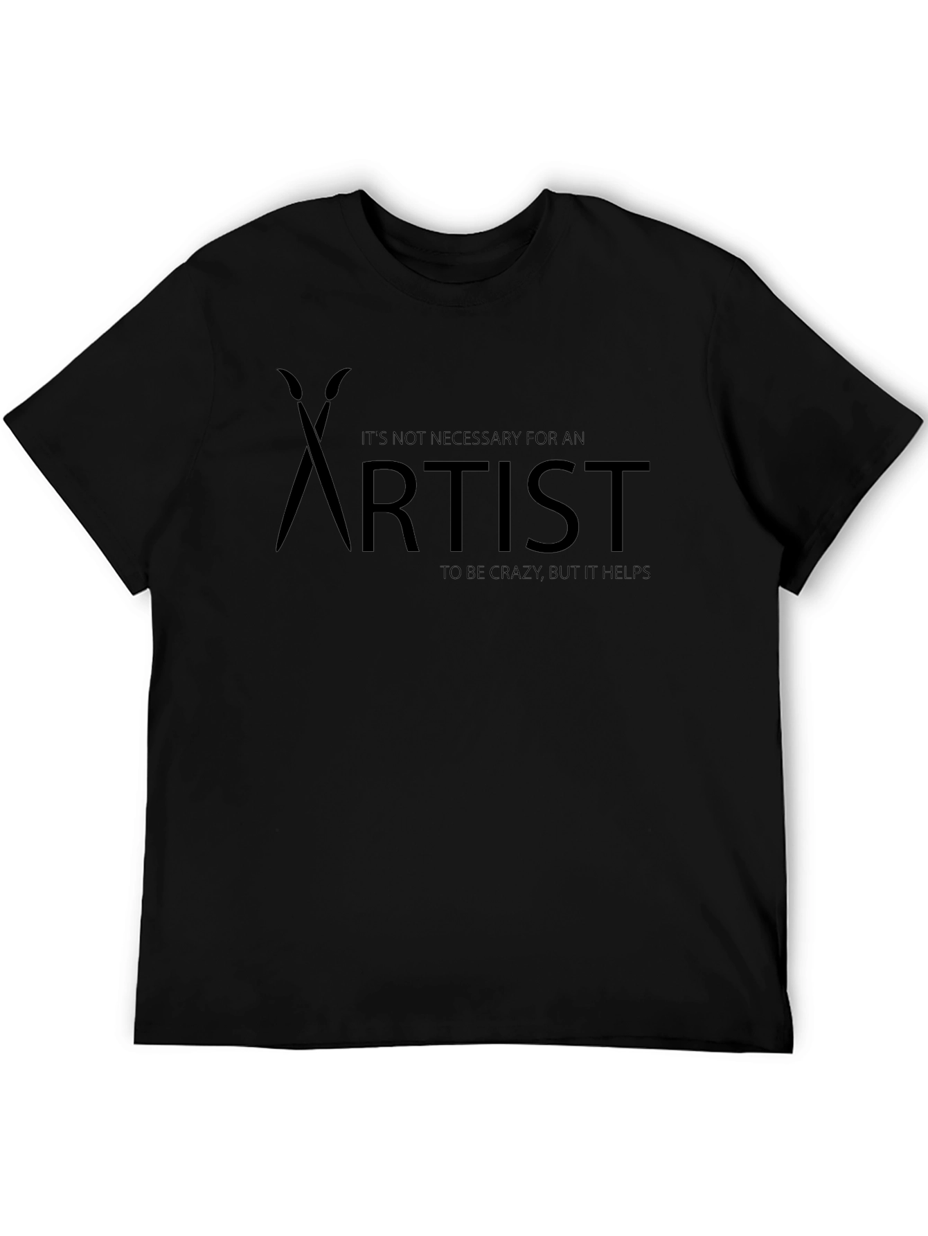 Crazy Artist Black T-Shirt