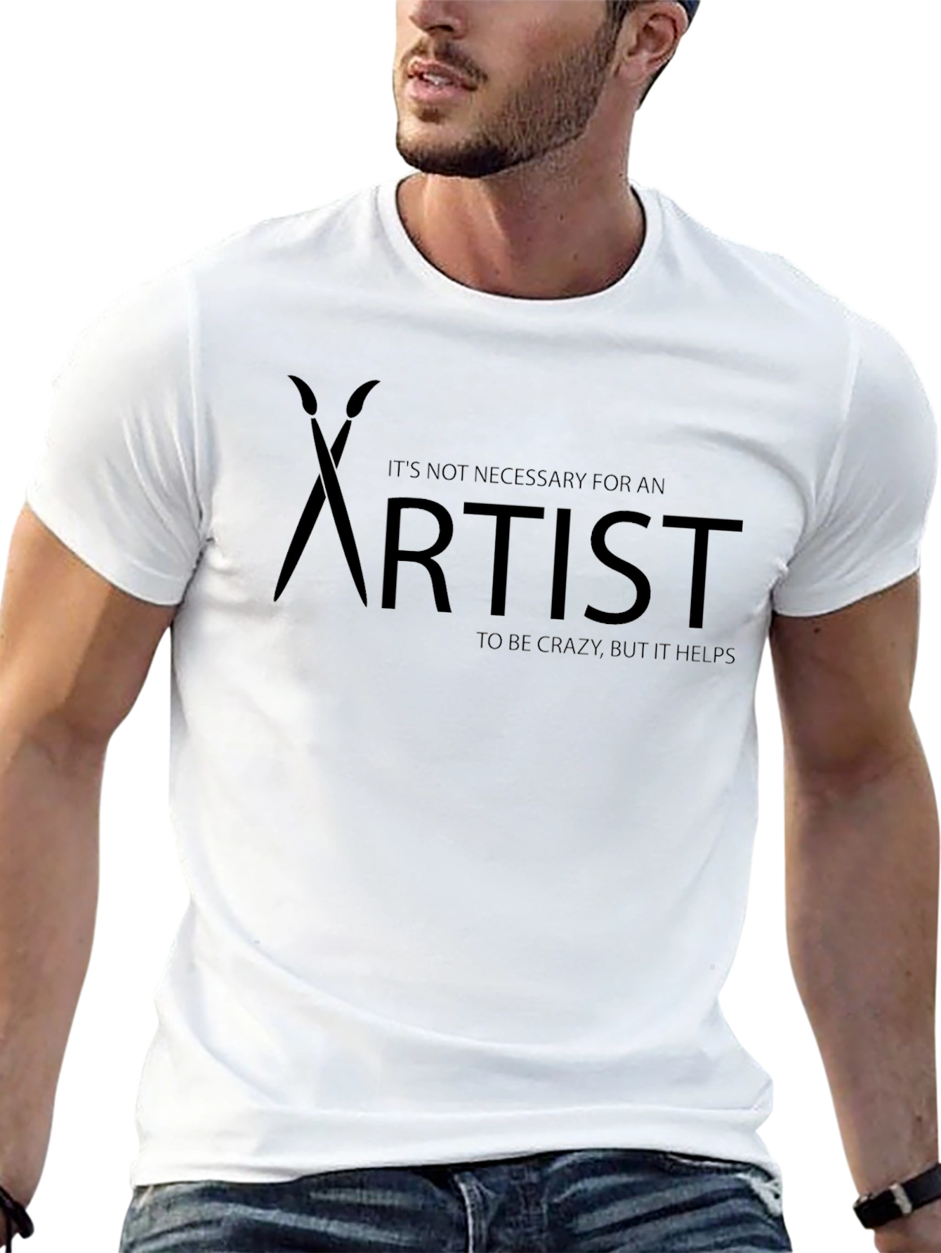 Crazy Artist Black T-Shirt