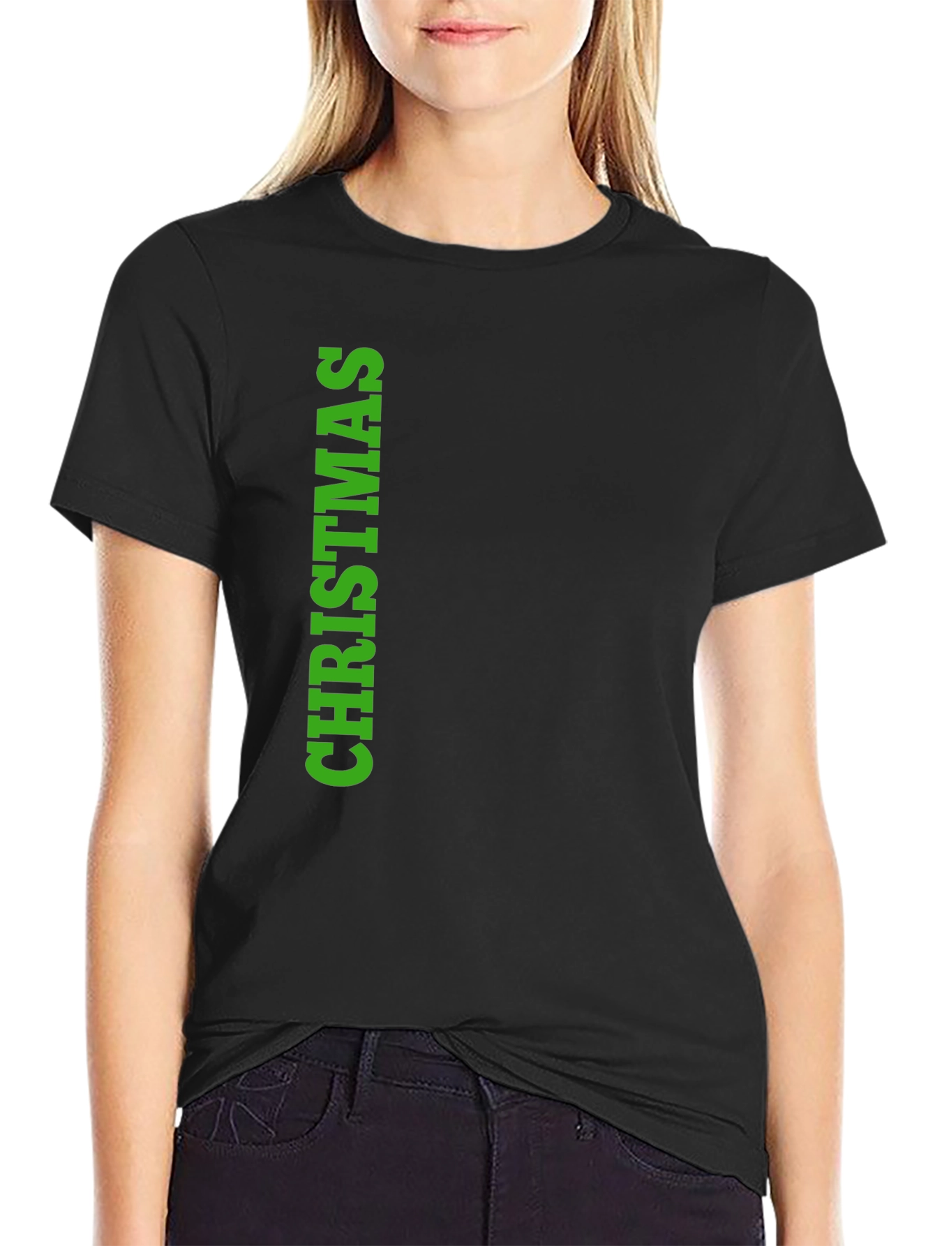 Christmas Graphic Tee - Black Holiday T-Shirt