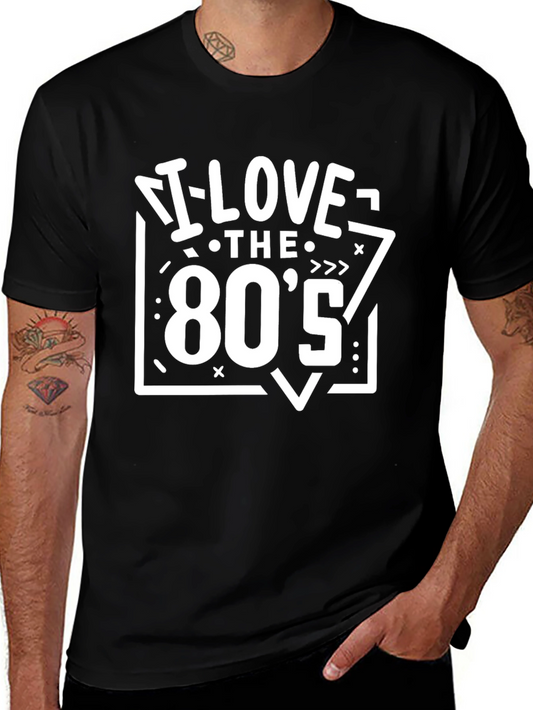 I Love the 80s Black Graphic Tee
