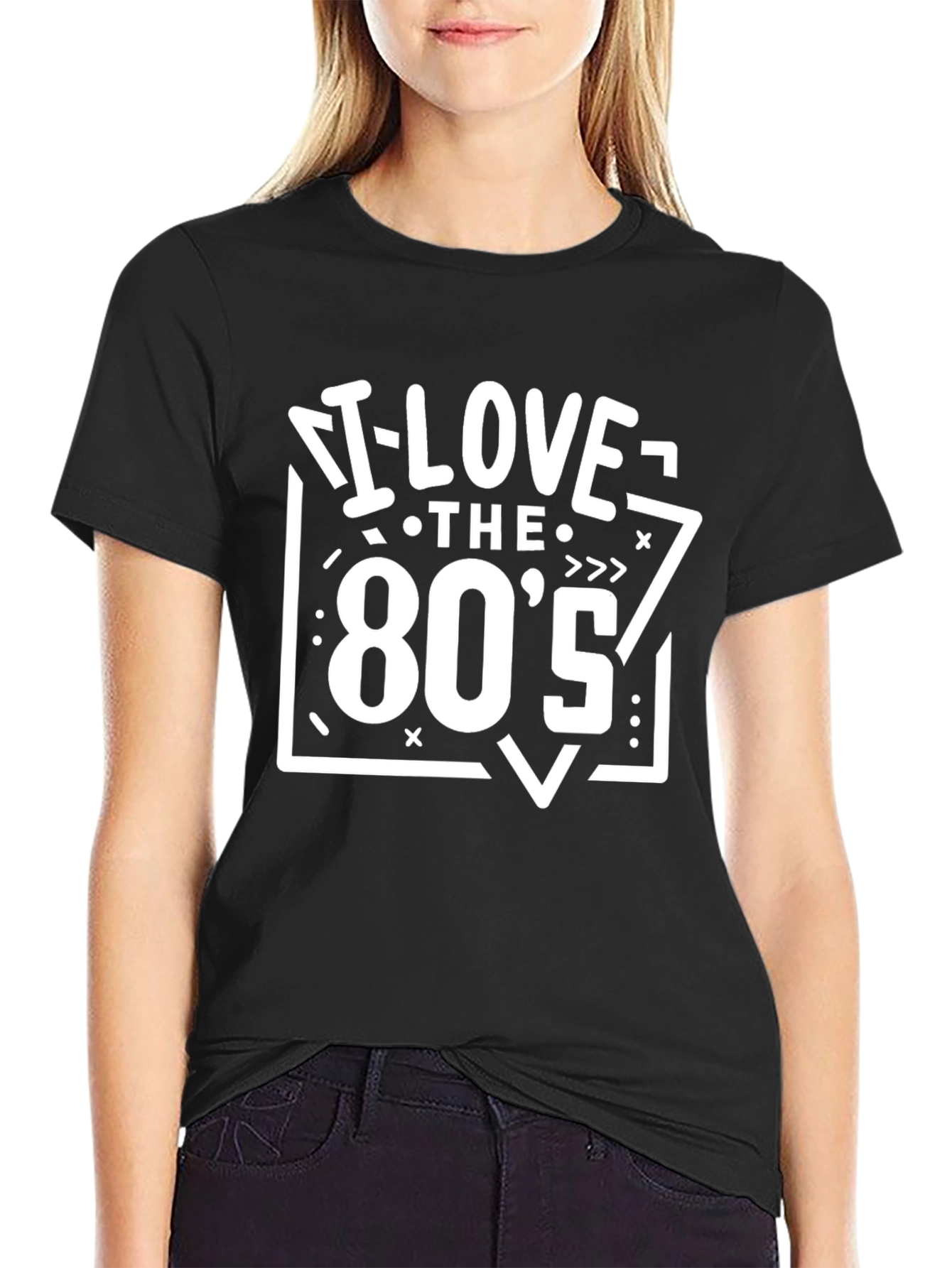 I Love the 80s Black Graphic Tee