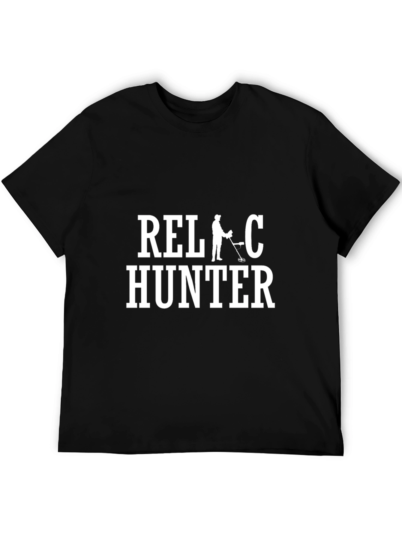 Relic Hunter Black Cotton Graphic T-Shirt