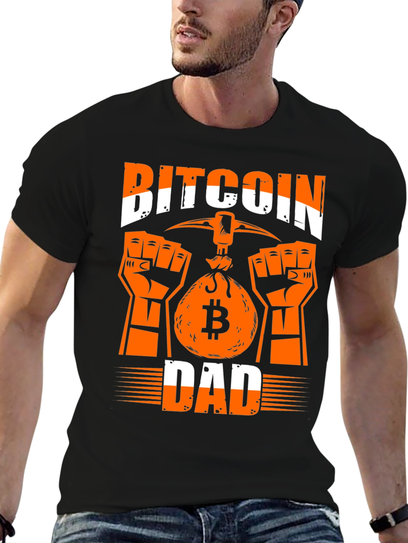 Bitcoin Dad Graphic Tee - Crypto Miner T-Shirt