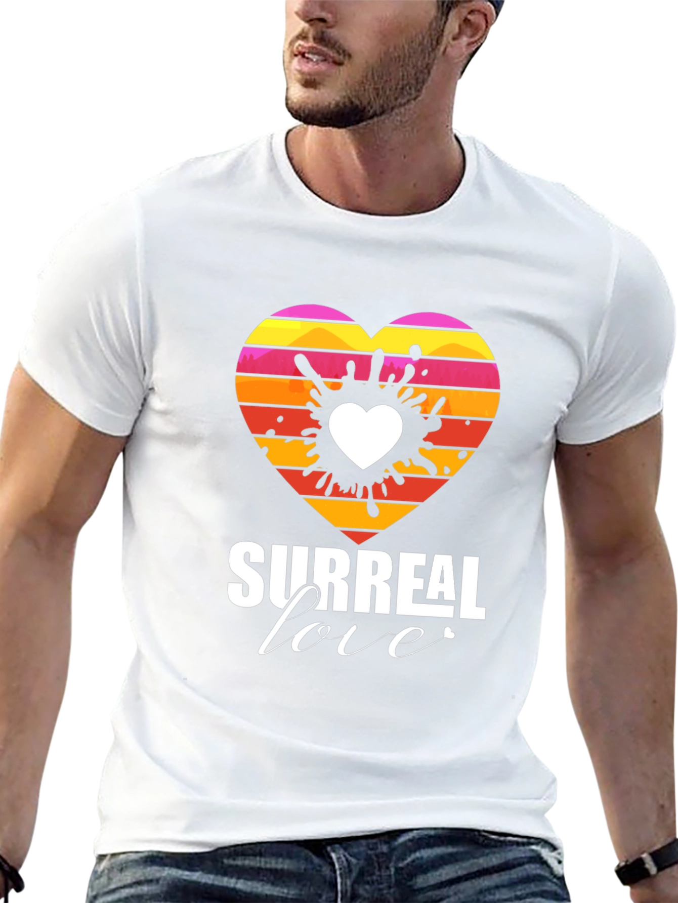 Surreal Love Heart Graphic Tee - Unique Design
