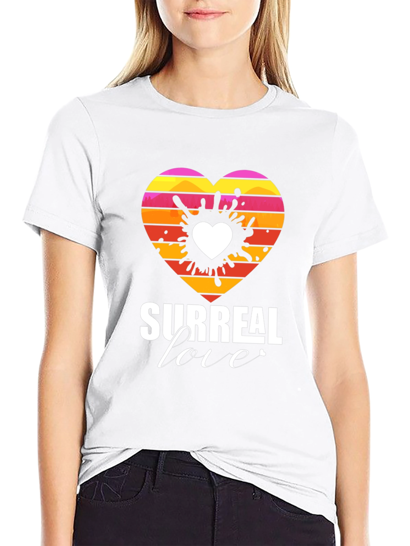 Surreal Love Heart Graphic Tee - Unique Design