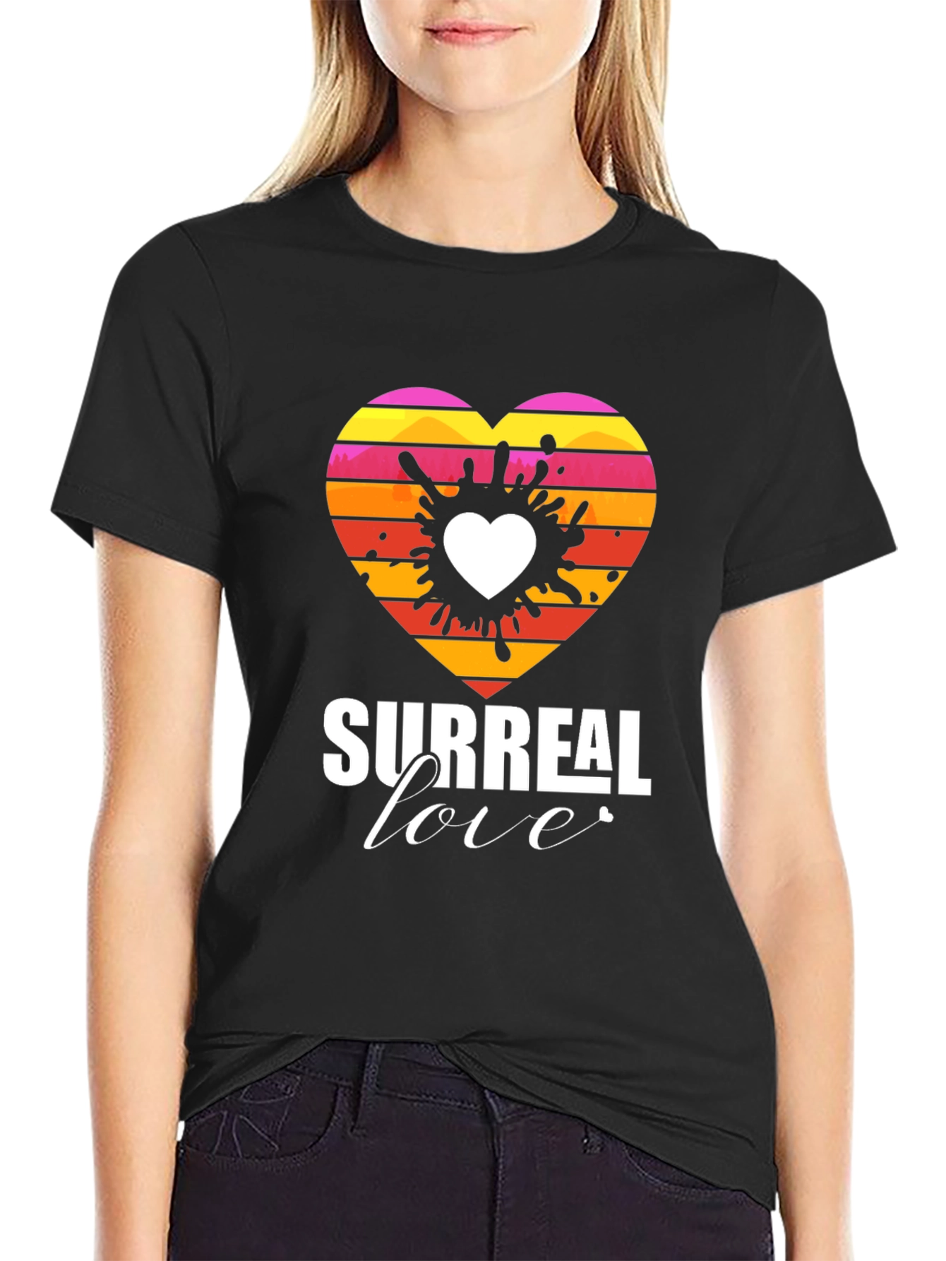 Surreal Love Heart Graphic Tee - Unique Design